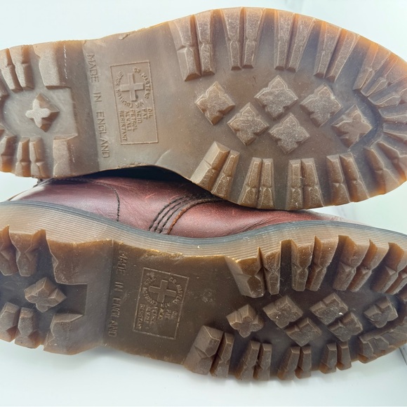 Dr. Martens Burgundy Leather Ankle Boots - Picture 3 of 6